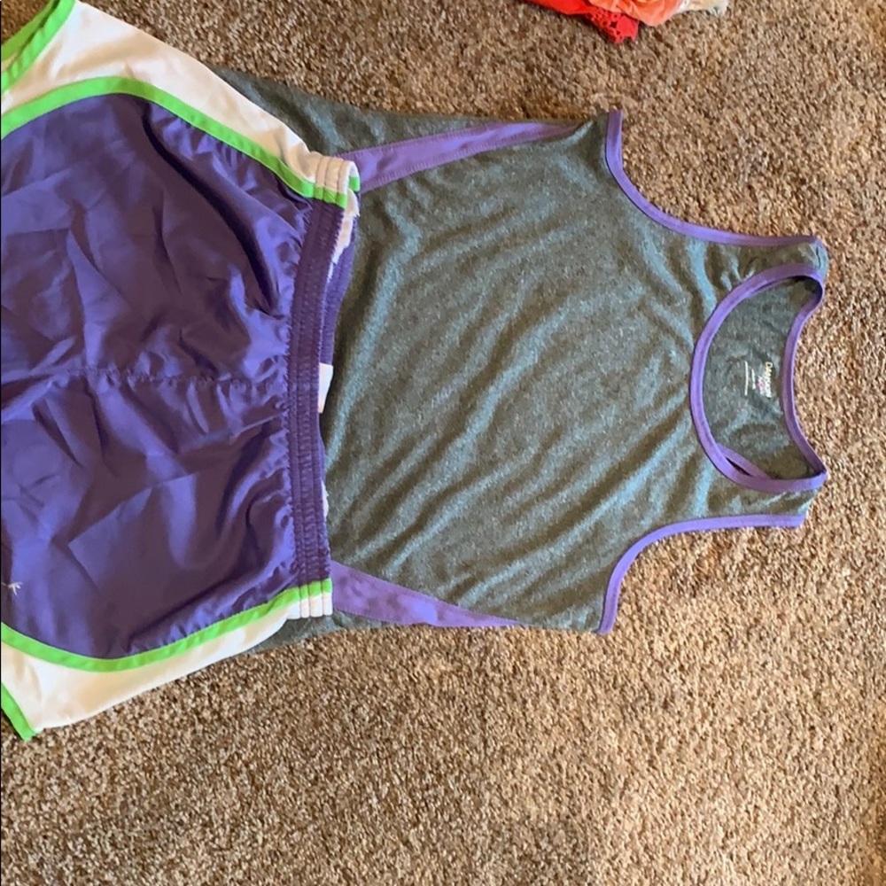 Danskin shorts (14-16). ShortsDanskin top (10-12)